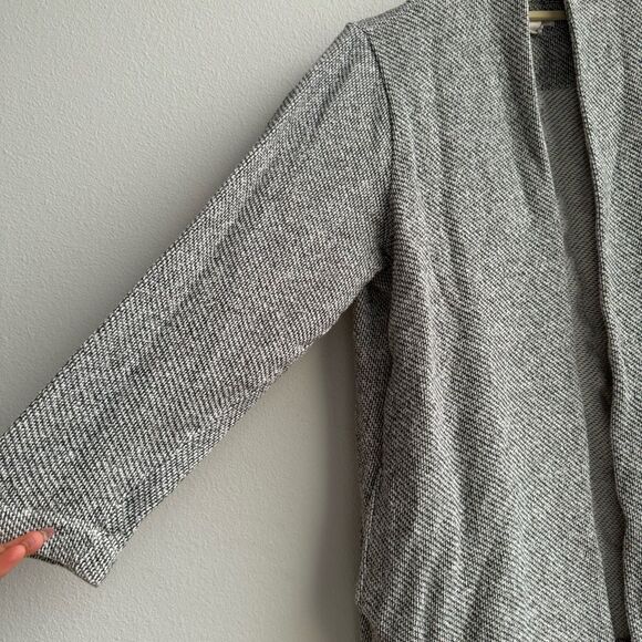 Eileen Fisher gray 100% organic cotton open front cardigan knit size medium - Picture 2 of 10